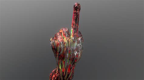 middle finger 3d model free.